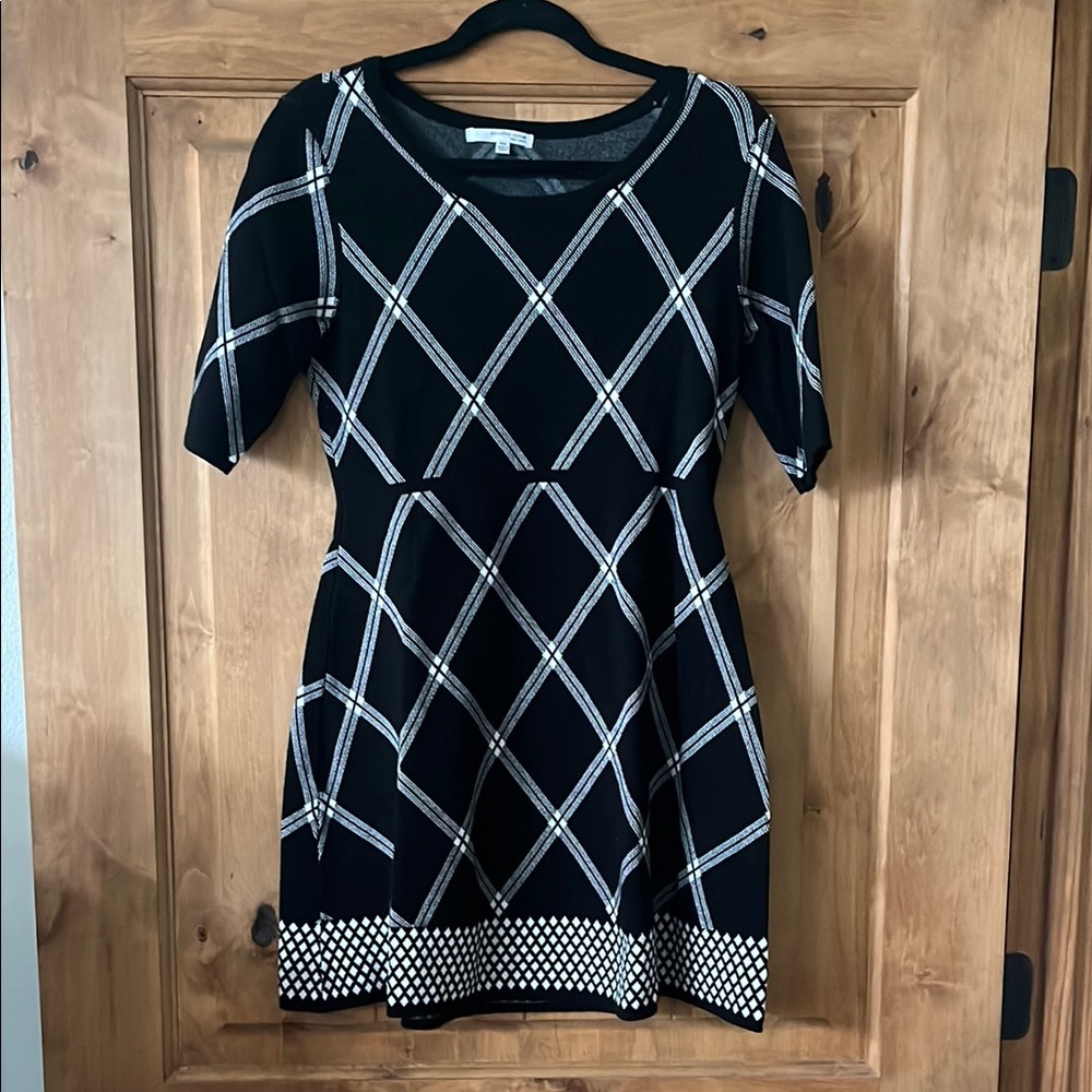 Studio One Black and White Geometric Dress